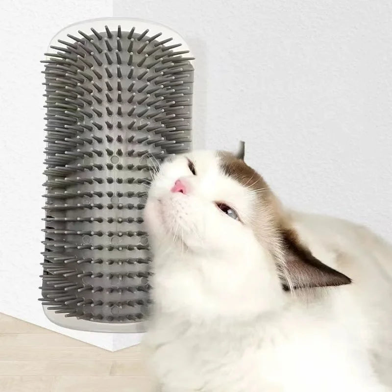 Cat Massage Tool Pet Hair Removal Massage Comb Wall Corner Self Cleaning