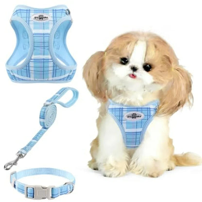 No Pull Dog  Harness Collar Leash Set