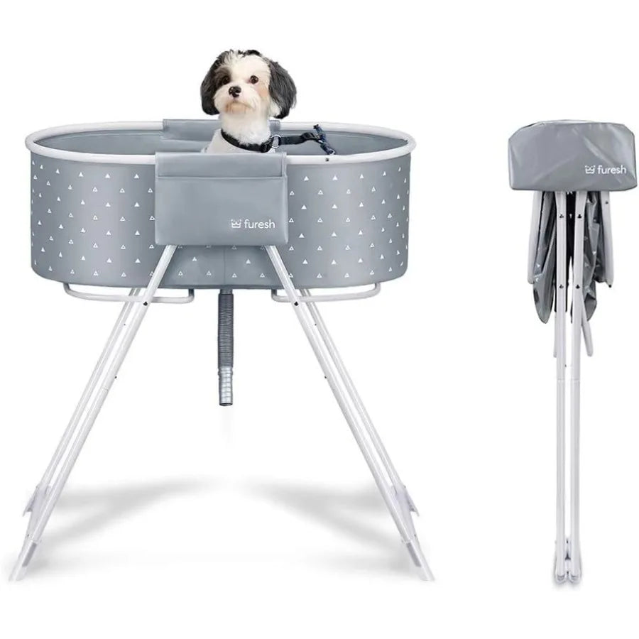 Elevated Foldable Portable Dog Bath