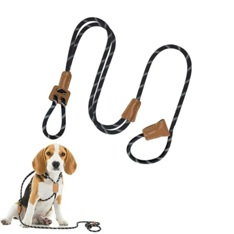 Slip Leads ,  Collar Leash and Harness All in One, Pet Training Lead for Walking,