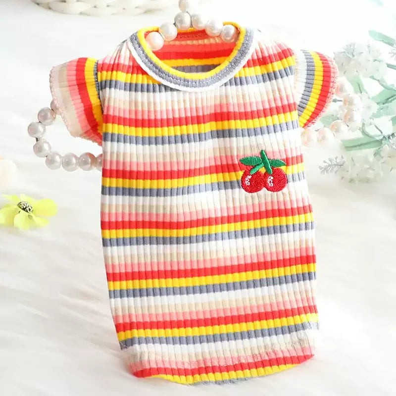 Puppy Summer Clothes Pet Outfit ,     Dog Dress  -  Cat Vest   -    Chihuahua Bichon Yorkie Suspenders Skirt