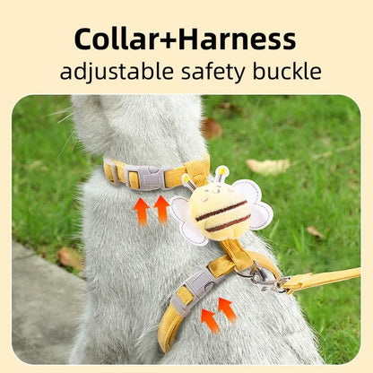 Cat Small Dog Harness Leash Collar Outdoor Walking
