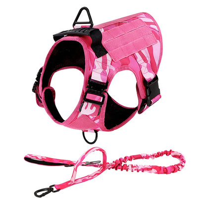 Harness For Large Medium Dogs Adjustable , Tactical Training Vest