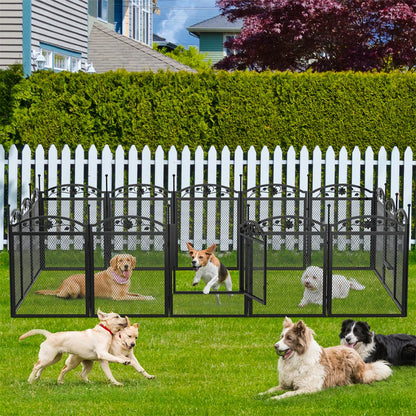 8 Panels DIY Heavy Duty Dog Playpen Pen Outdoor Indoor Dog Puppy