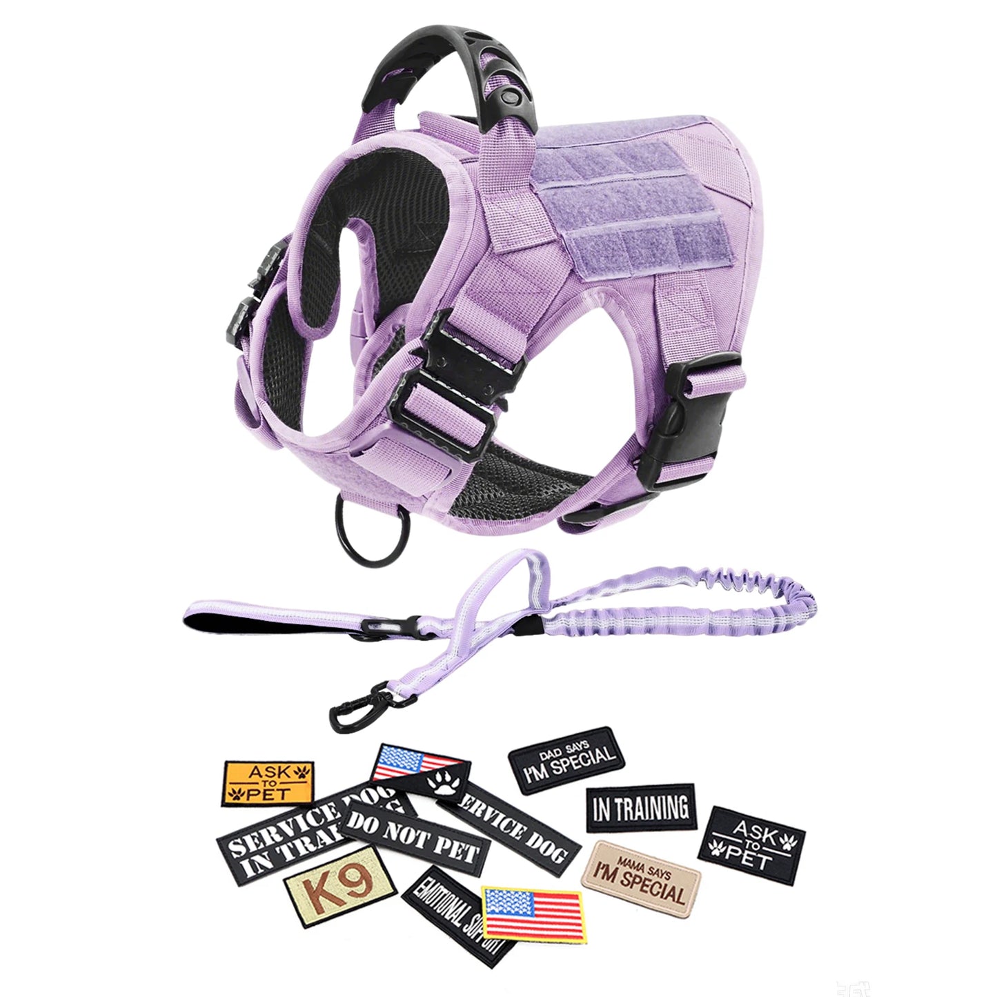 Dog Harness For Large Medium Dogs Leash Adjustable Tactical Training Vest