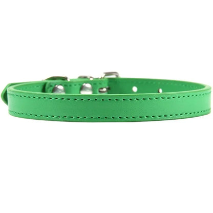 Colorful Leather Cat Dog Collar Cute Adjustable