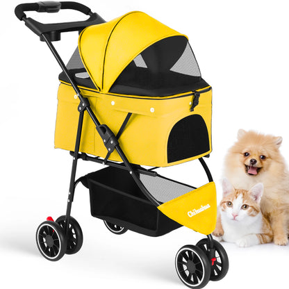Pet Stroller ,3 Wheels Foldable with  Mesh Canopy 
Outdoor Travel