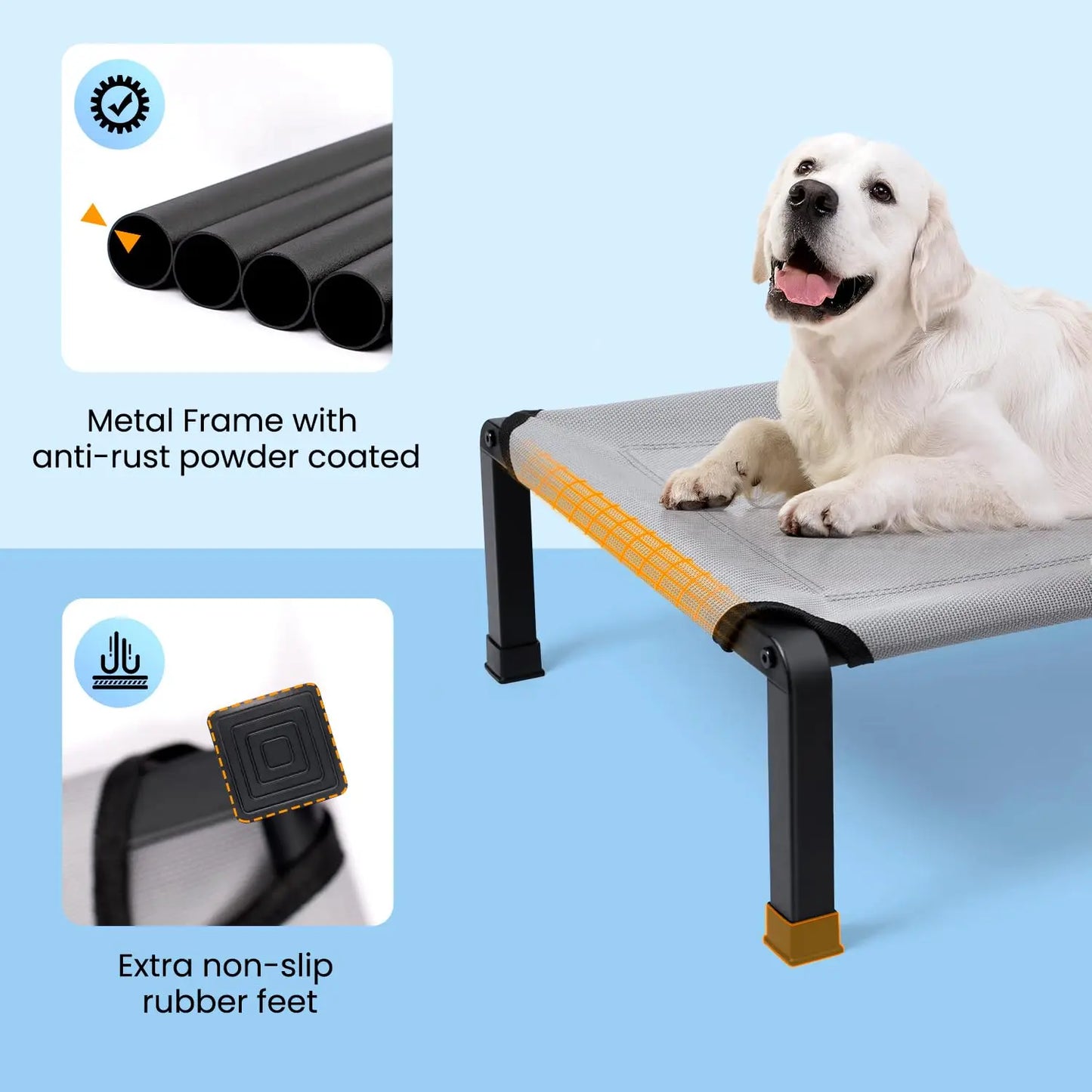 Elevated Dog Bed, Cooling Raised Pet Cot