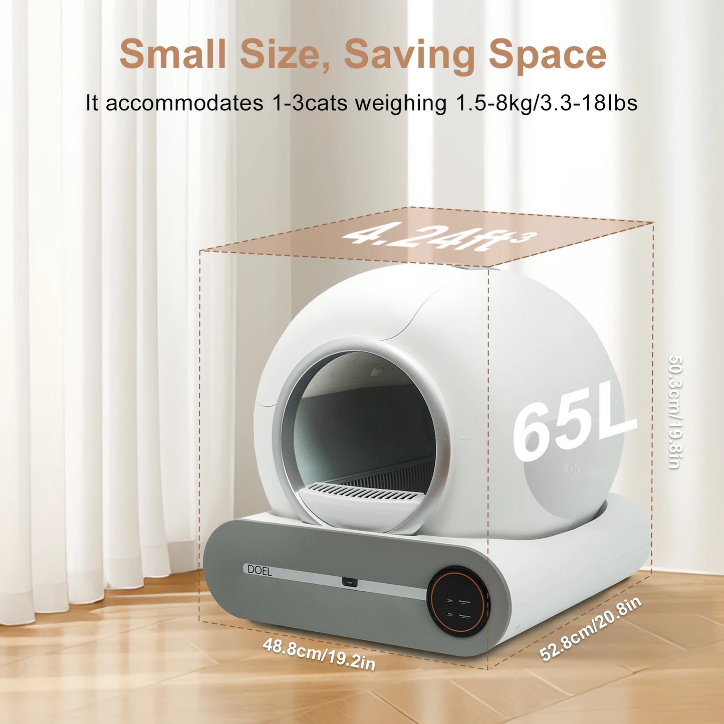 Self Cleaning Cat Box 65L