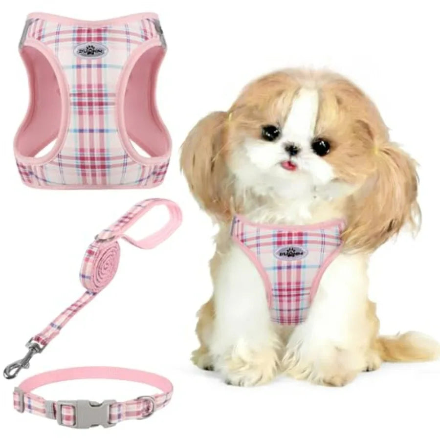 No Pull Dog  Harness Collar Leash Set