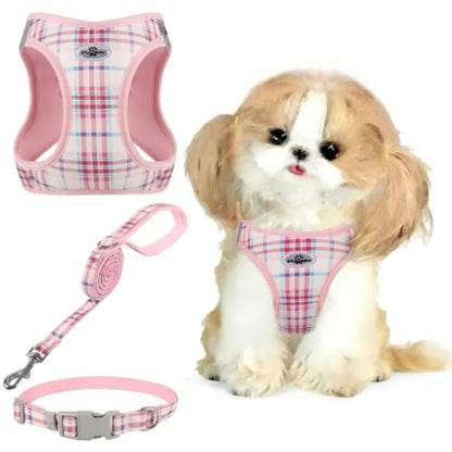 No Pull Dog  Harness Collar Leash Set