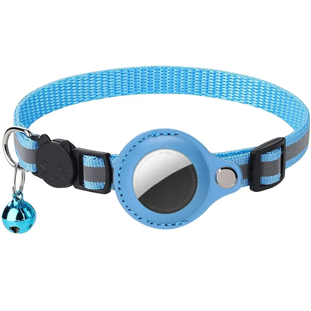 Reflective Cat Collar with Apple Air-Tag Holder