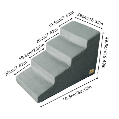 3/4 Steps Dog Stair for Small Dogs, Non-Slip Balanced, Pet Steps  For r Couch Sofa