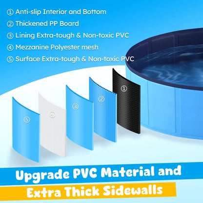 Portable Dog Pool, Pet Bathtub,  Dogs and Cats