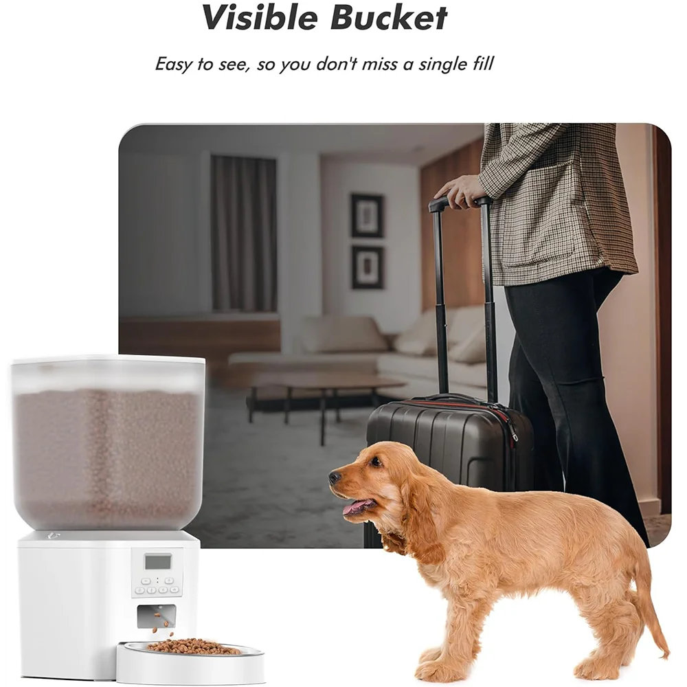 Automatic  Feeder, Smart Pet Food Dispenser with Key Control,