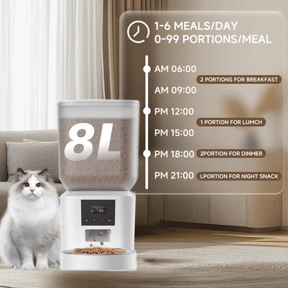 Automatic  Feeder, Smart Pet Food Dispenser with Key Control,