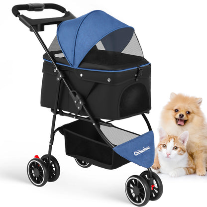 Foldable Small Dog Cat Carrier Strolling