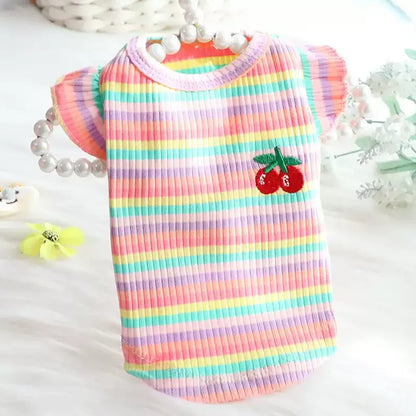 Puppy Summer Clothes Pet Outfit ,     Dog Dress  -  Cat Vest   -    Chihuahua Bichon Yorkie Suspenders Skirt