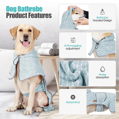 Pet Bathrobe Coat Fast Water Absorbent Towel