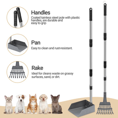 Pet Waste Removal Scoop with Long  Handles