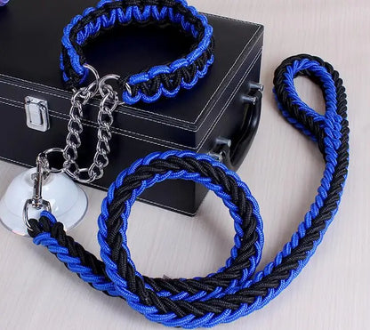 Double Strand Rope Large Dog Leashes Metal P Chain Buckle