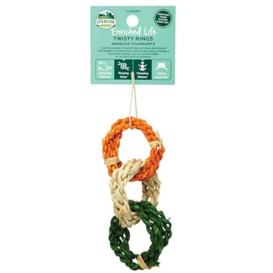 Enriched Life Twisty Rings, Small Pet Enrichment and Cage Ac
