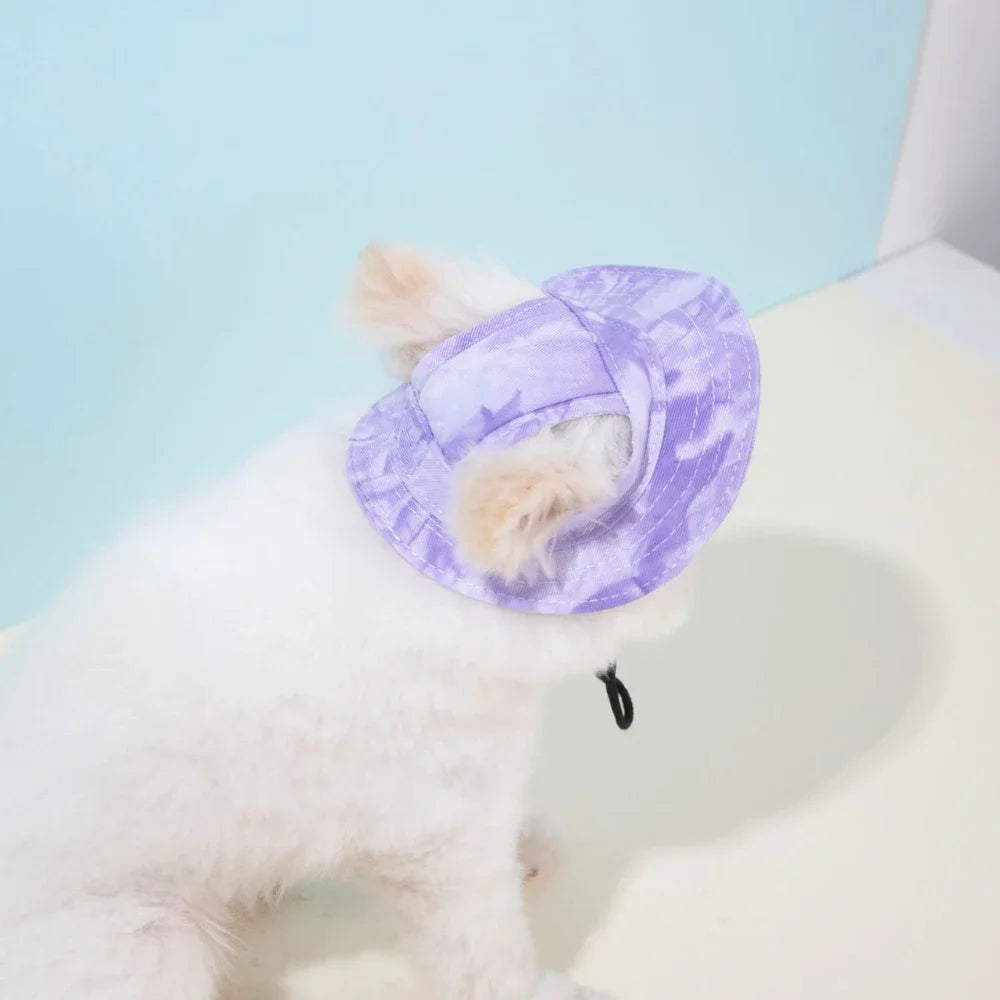 Pets Hat with Ear Holes Adjustable Baseball Cap