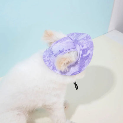 Pets Hat with Ear Holes Adjustable Baseball Cap