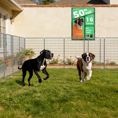 Panels / Dog Playpen , Heavy Duty Metal Pet Fence with Gate -    Portable Exercise Pen