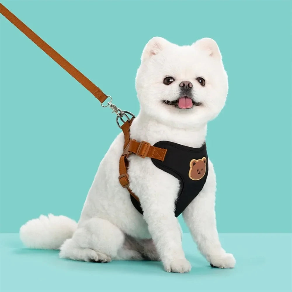 Cute Pet Harness Leash Anti-Escape Adjustable For Small Medium Dog Cat