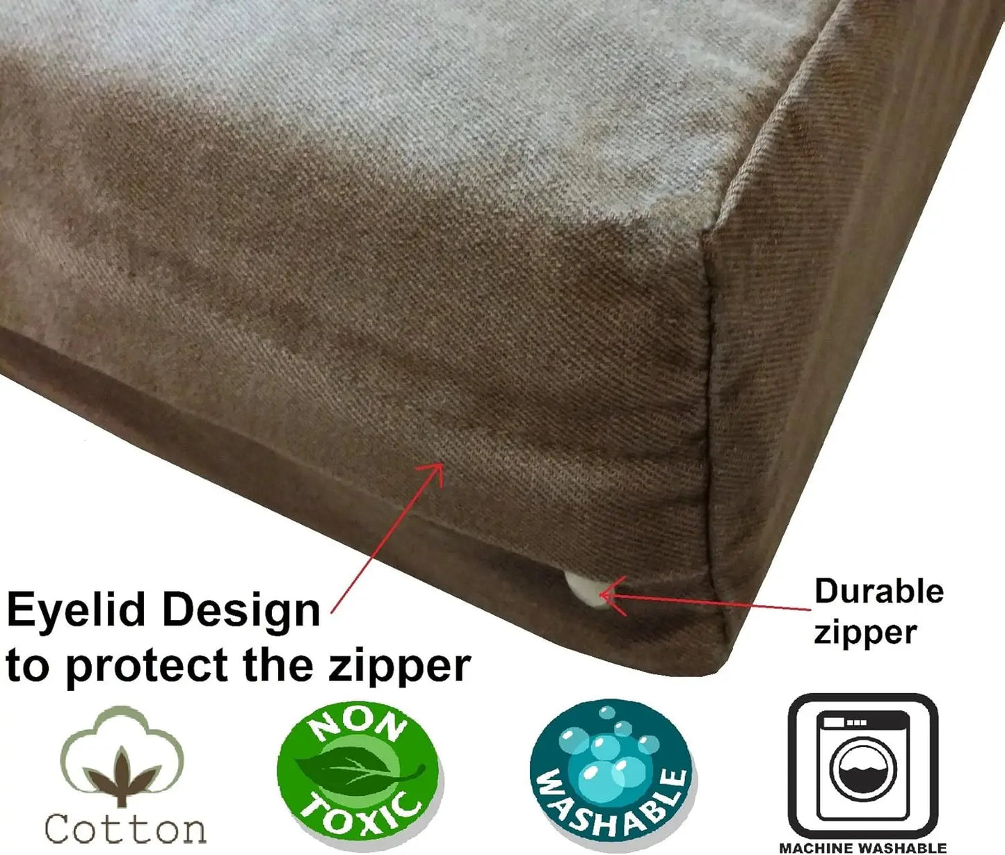 Extra Large, Denim Dog Pet Bed Replacement Cover