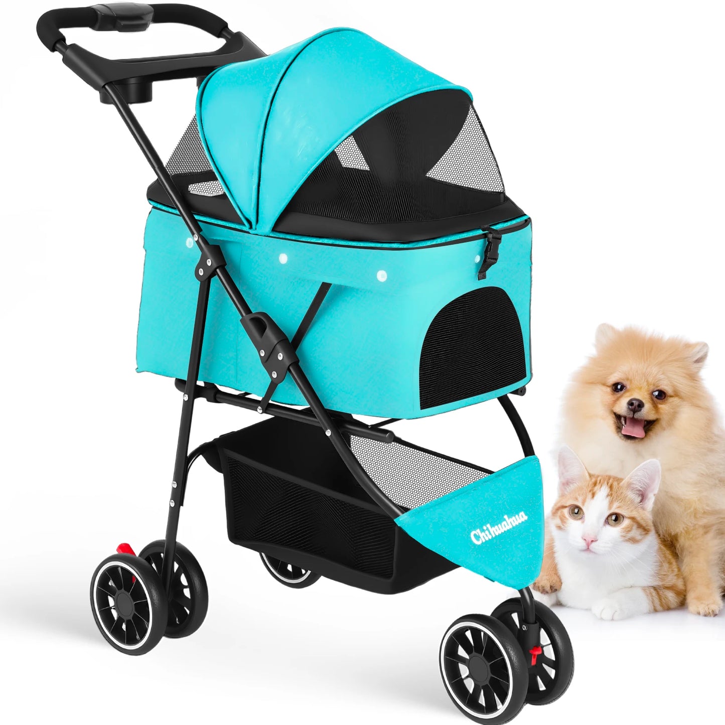 Foldable Small Dog Cat Carrier Strolling