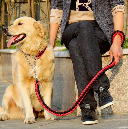 Double Strand Rope Large Dog Leashes Metal P Chain Buckle
