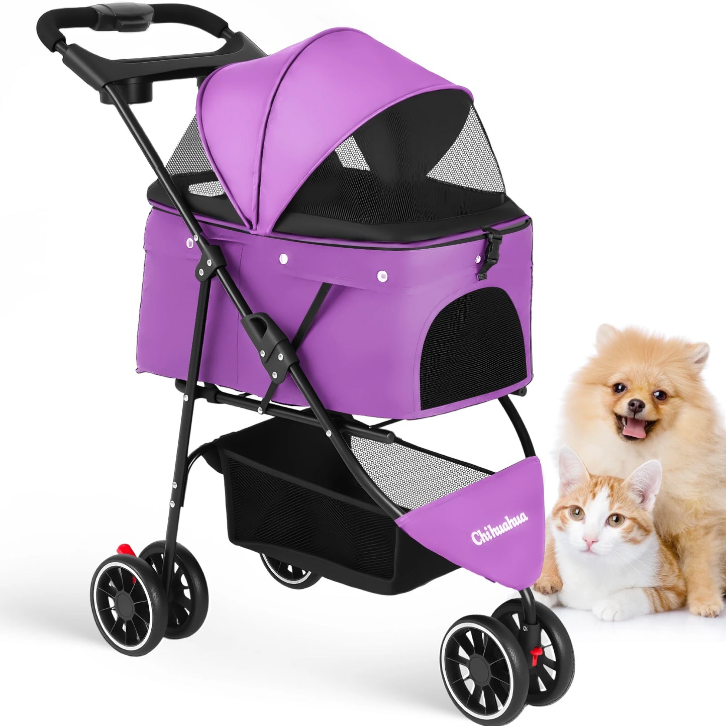 Foldable Small Dog Cat Carrier Strolling
