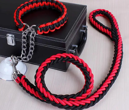 Double Strand Rope Large Dog Leashes Metal P Chain Buckle