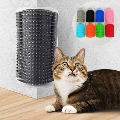 Cat Massage Tool Pet Hair Removal Massage Comb Wall Corner Self Cleaning