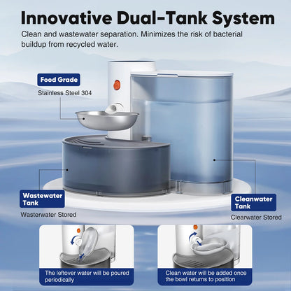 Pet Intelligent Water Dispenser Automatically Purifies The Wireless Drinking Bowl
