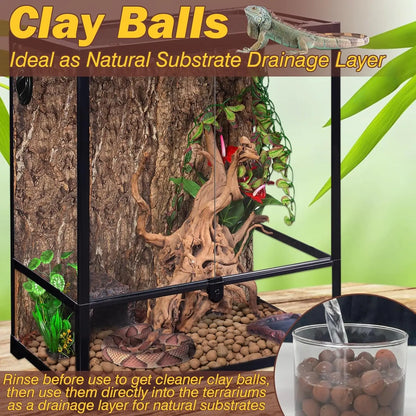 2 LBS Natural Clay Pebbles - Substrate for Terrariums
