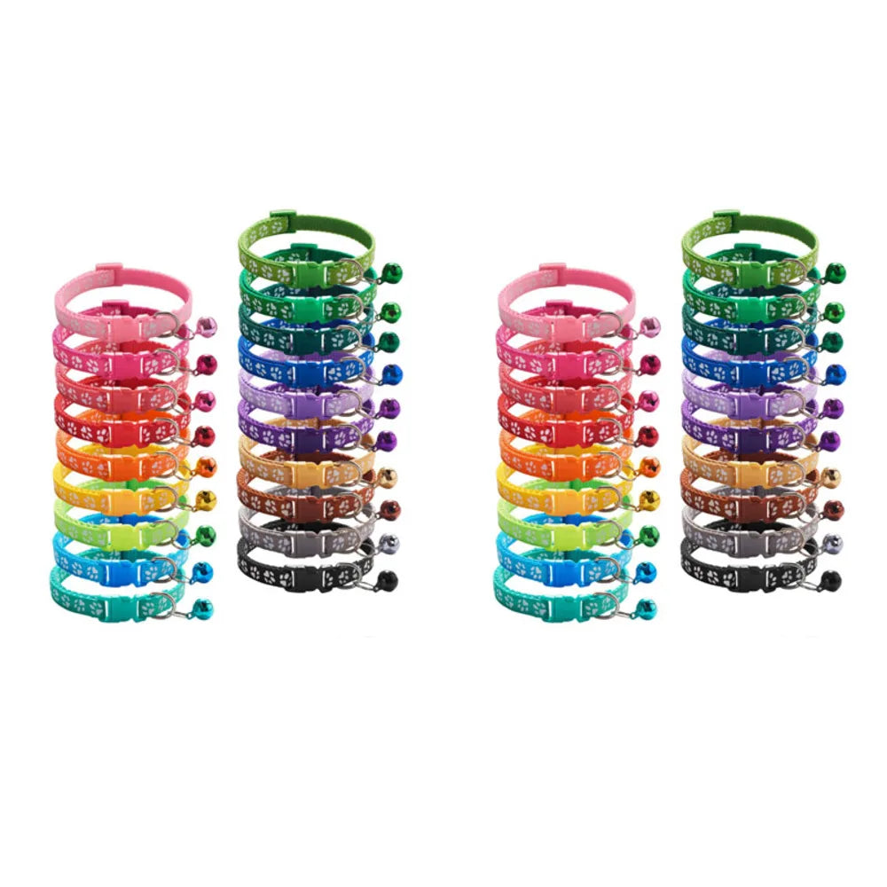 38pcs Adjustable Pet Collar Set - Jingly Bell, High-Visibility Reflective