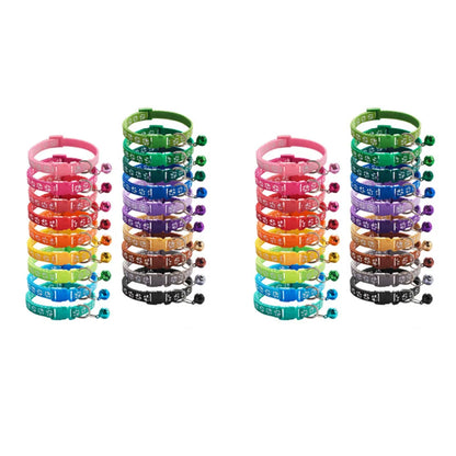 38pcs Adjustable Pet Collar Set - Jingly Bell, High-Visibility Reflective