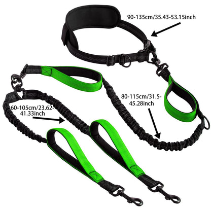 Explosion-Proof  Pet Leash One-Hand Drag Two-Walking Rope Running Dog