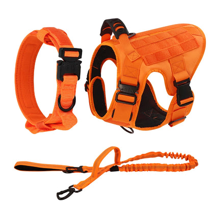 Dog Harness For Large Medium Dogs Leash Adjustable Tactical Training Vest