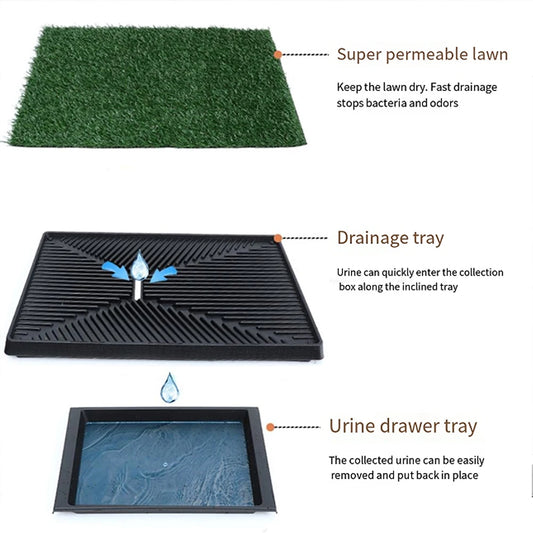 Pee Baffle Puppy Turf Grass Pad