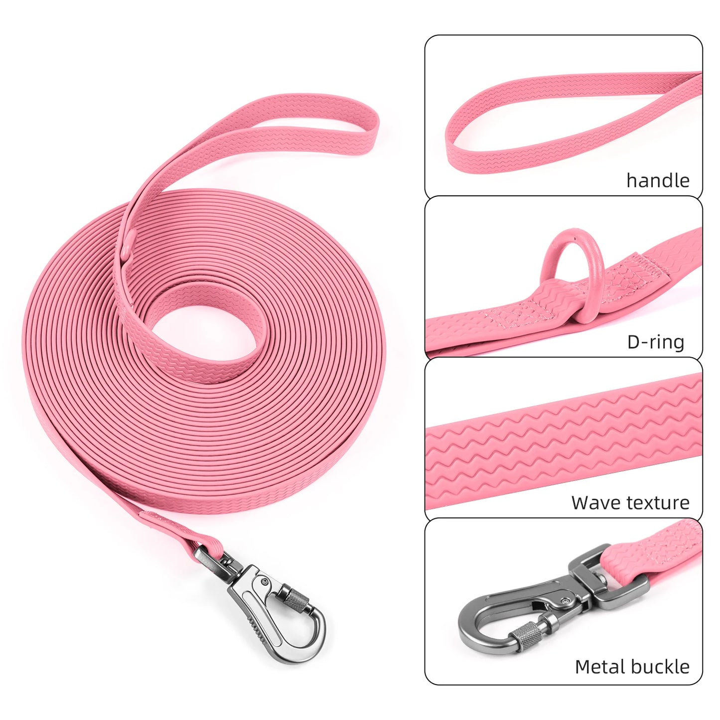 1.8M 3M 5M 10M  PVC Dog Leash  Waterproof