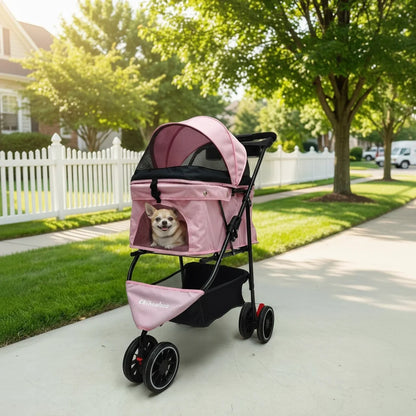 Foldable Small Dog Cat Carrier Strolling
