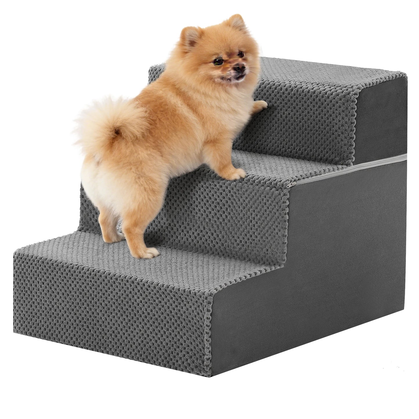 3-5 Step Right Angled Foam Non-Slip Pet Ladder Ramp Stairs For Home