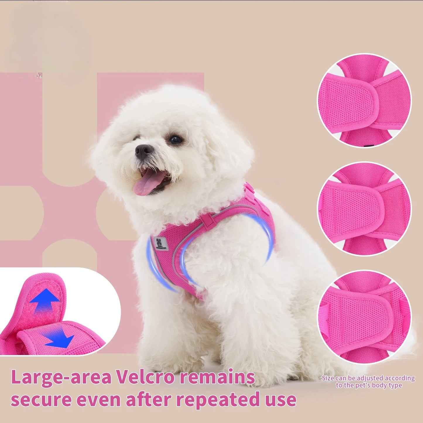 Adjustable Reflective Puppy Cat Harness pet Vest  , Outdoor Walking