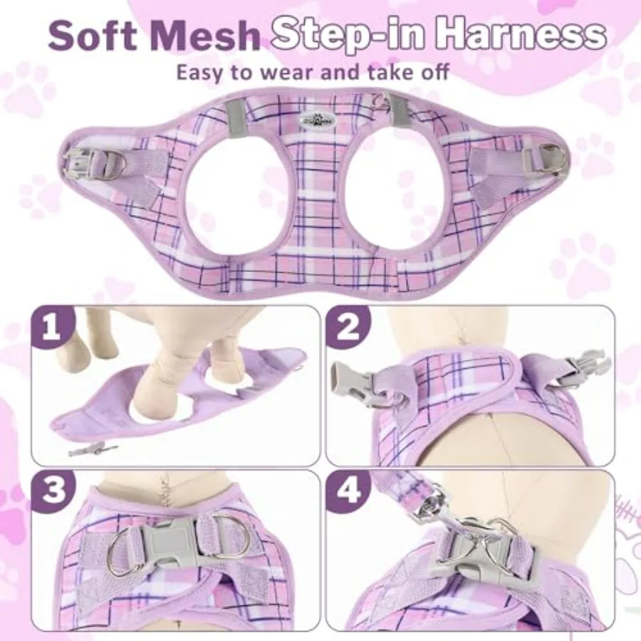 No Pull Dog  Harness Collar Leash Set
