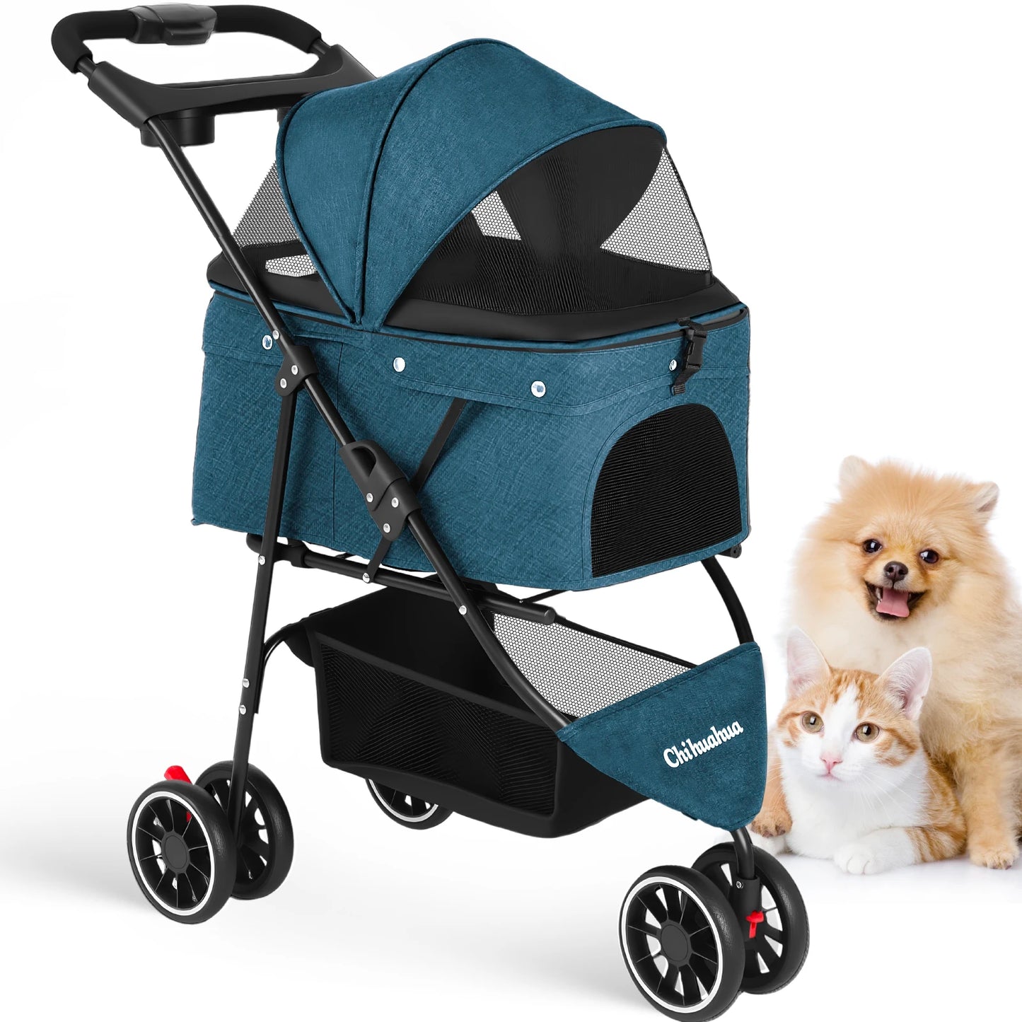 Foldable Small Dog Cat Carrier Strolling