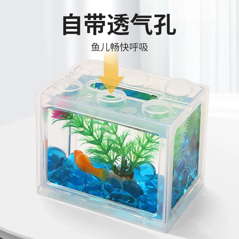 Building Blocks USB Mini Aquarium With LED Light